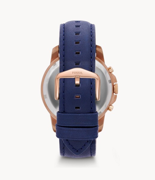Fossil Grant Chronograph Navy Leather