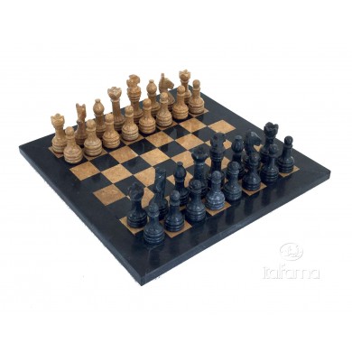 Italfama Шах BLACK AND BROWN MARBLE CHESS SET