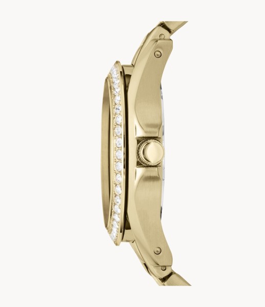 Fossil Riley Multifunction Gold-Tone Stainless 
