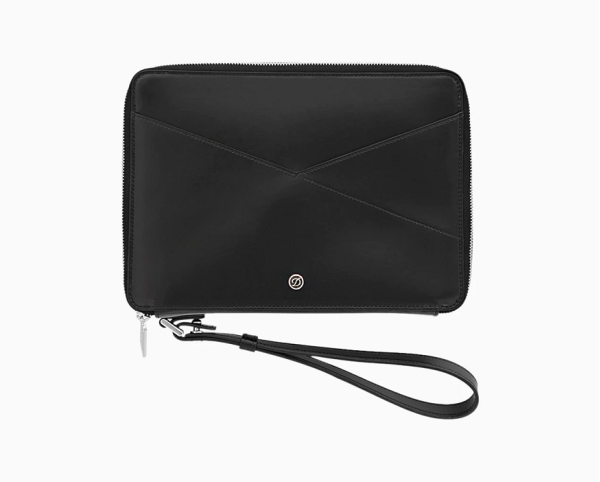 Калъф за 10 пишещи S.T.Dupont LINE D BLACK LEATHER CASE FOR 10 PENS