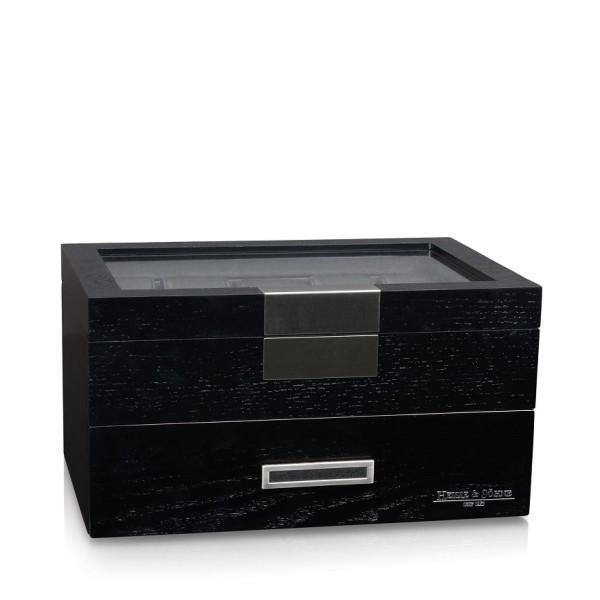 Кутия за часовници Heisse & Söhne Watch Box Monteray 20 Ash - Black Silk