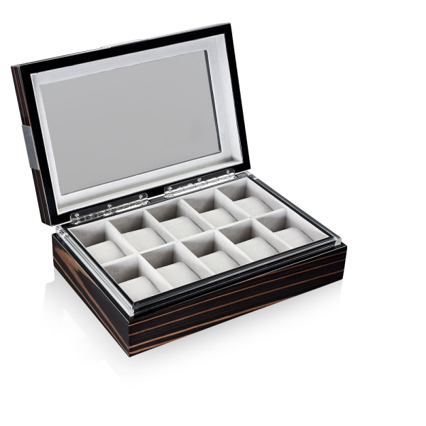Кутия за часовници Heisse & Sohne Watch Box with Window Executive 10 - Makassar