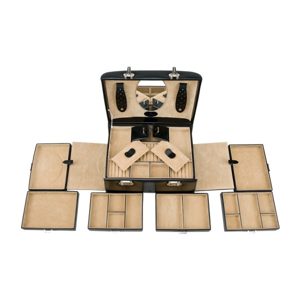 Кутия за бижута Windrose Jewelry Box Merino 11 - Black