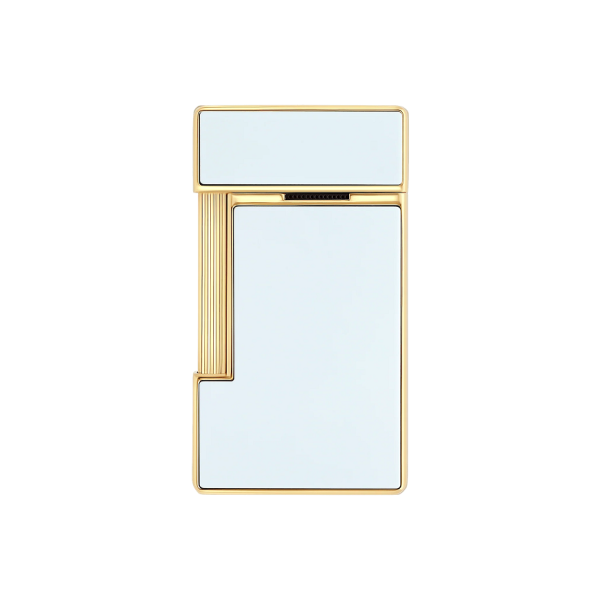 Запалка S.T.Dupont Slimmy White Laquer and Golden