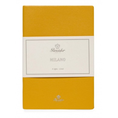 Тефтер Pineider Milano Notebook Leather Medium Yellow