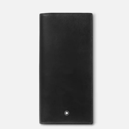 Montblanc Meisterstück Wallet 14cc with Zipped Pocket MB198318 е луксозен дълъг портфейл, произведен в Италия от гладка висококачествена телешка кожа. Разполага с 14 отделения за карти, голям вътрешен джоб с цип, 2 отделения за банкноти и 2 допълнителни вътрешни джоба. Съчетавайки емблематичния дизайн на колекцията Meisterstück, първокласни материали и безупречна изработка, този модел е идеалният избор за ценителите на престижните кожени аксесоари.