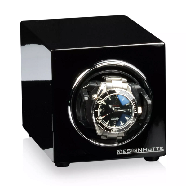 Кутия за навиване на часовници Designhütte Watch Winder Manhattan - Black