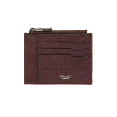 Калъф за кр. карти Pineider Card Holder with zip Grained