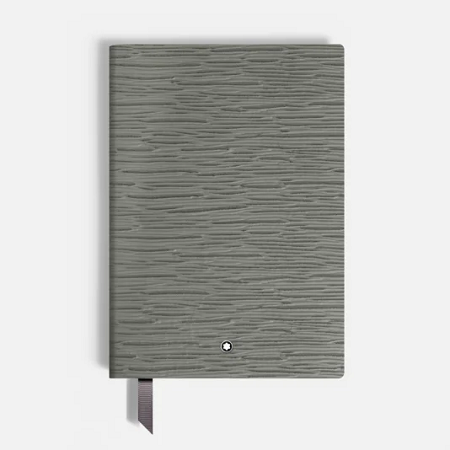 Тефтер Montblanc Notebook small, 4810 Medium Grey Leather, Grey, Lined Pages
