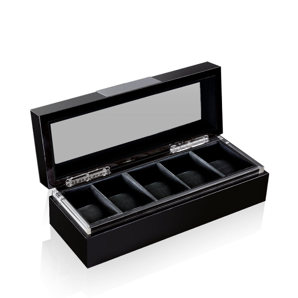 Кутия за часовници Heisse & Sohne Watch Box Executive 5 - Black/Black