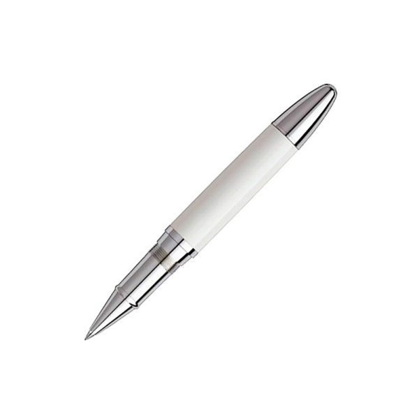 Montblanc Masters for Meisterstück White Porcelain Rollerball (106072) е рядък колекционерски модел, създаден в сътрудничество между Montblanc и легендарната порцеланова мануфактура Meissen. Корпусът и капачката са ръчно изработени от фин бял порцелан Meissen, украсени със синята емблема с кръстосаните мечове, а платинено покритите детайли и инкрустираната със седеф емблема Montblanc подчертават неговата изключителна елегантност. Ролерът използва оригинални пълнители Montblanc, осигурява плавно и прецизно писане и представлява уникално съчетание между художествено майсторство, луксозен дизайн и функционалност. Отдавна спрян от производство, моделът 106072 е високо ценен от колекционери и ценители на редките пишещи инструменти.