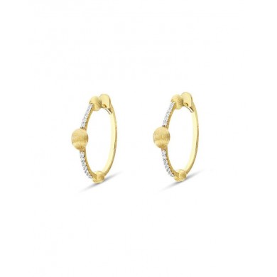Nanis Обеци - "Dancing Élite" gold and diamonds hoop earrings