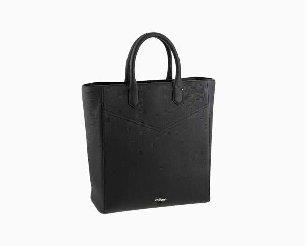 Чанта S.T.Dupont BLACK GRAINED LEATHER TOTE BAG