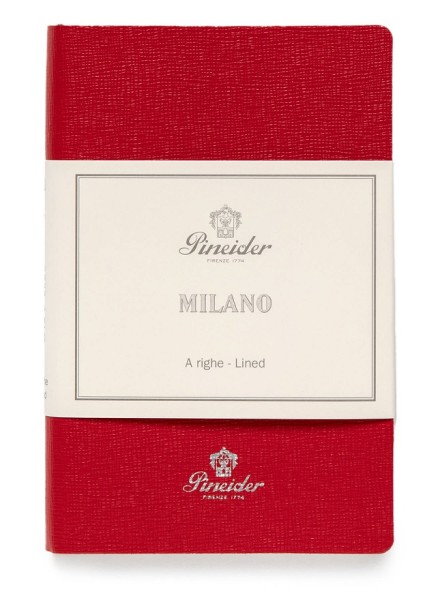 Тефтер Pineider Milano Notebook Leather Small Red