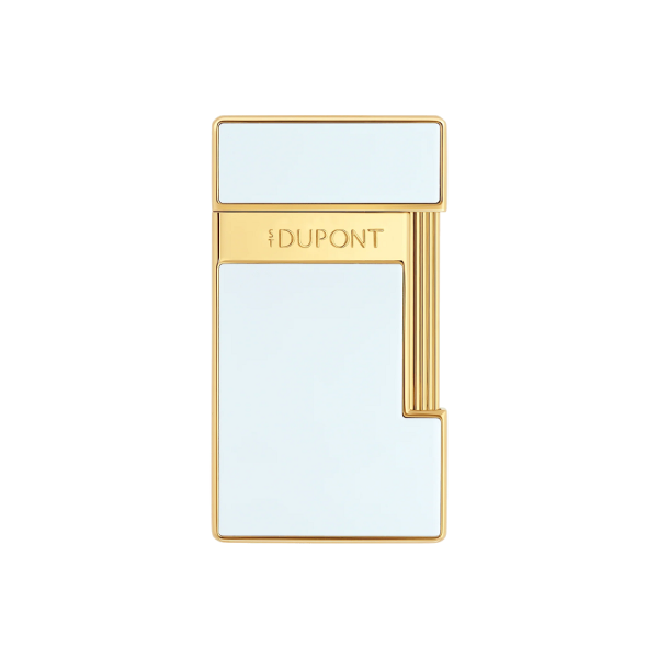 Запалка S.T.Dupont Slimmy White Laquer and Golden