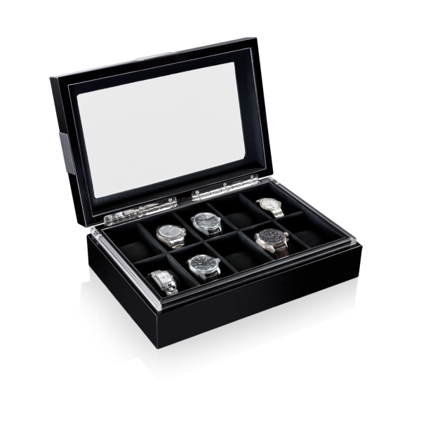 Кутия за часовници Heisse & Söhne Watch Box Executive 10 - Black/Black