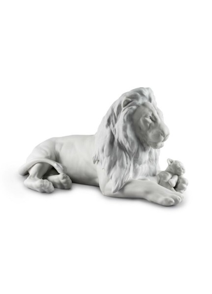 Порцеланова фигура Lladró - Lion with Cub Figurine