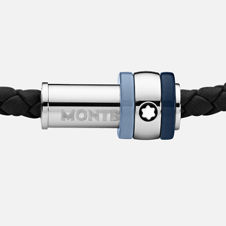 Мъжка гривна Montblanc 1858 Ice Sea blue