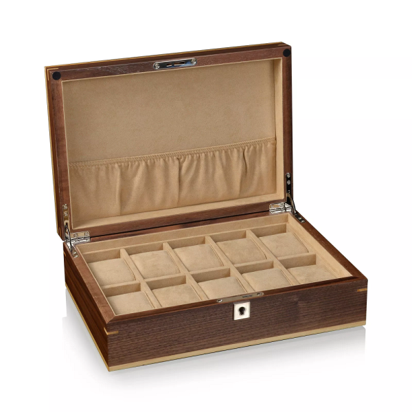 Кутия за часовници Heisse & Söhne Watch Box Aberdeen 10 - Walnut