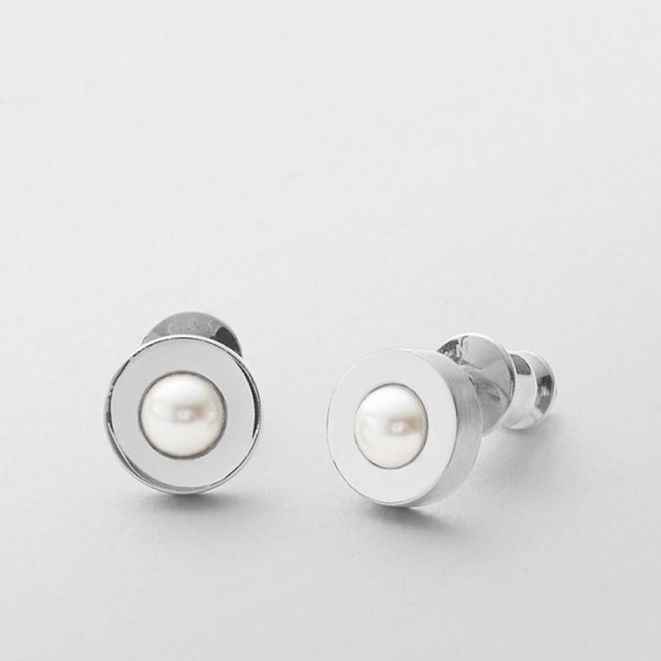 Дамски обеци Skagen Agnethe Silver-Tone Stud