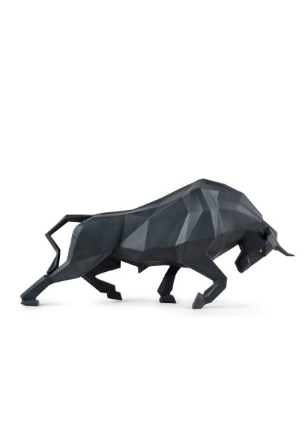 Порцеланова фигура Lladró - Bull (matte black) Sculpture