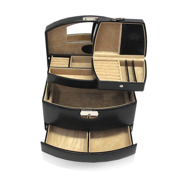 Кутия за бижута Windrose Jewelry Box Merino 15 - Black