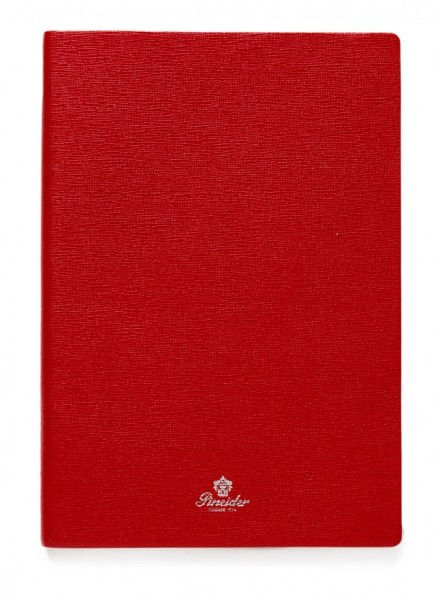 Тефтер Pineider Milano Notebook Leather Medium Red
