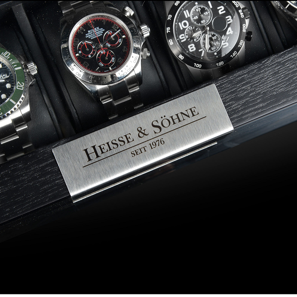Кутия за часовници Heisse & Söhne Watch Box Monteray 5 Ash - Black Satin
