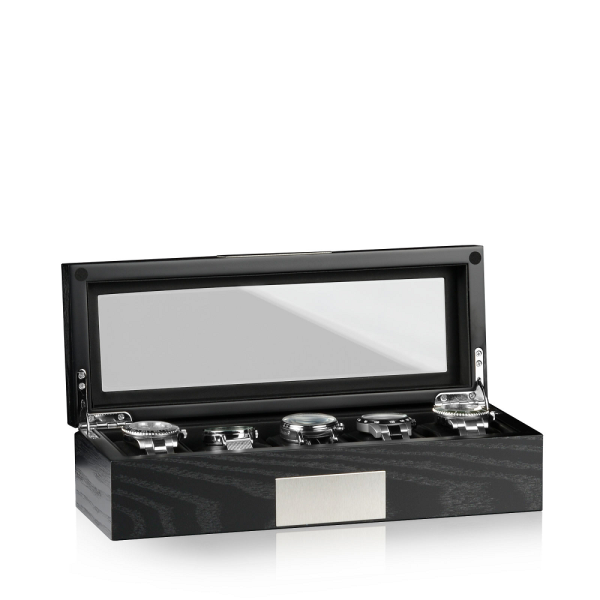 Кутия за часовници Heisse & Söhne Watch Box Monteray 5 Ash - Black Satin