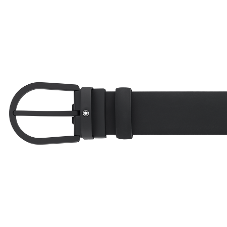 Колан Montblanc Horseshoe buckle black 35 mm