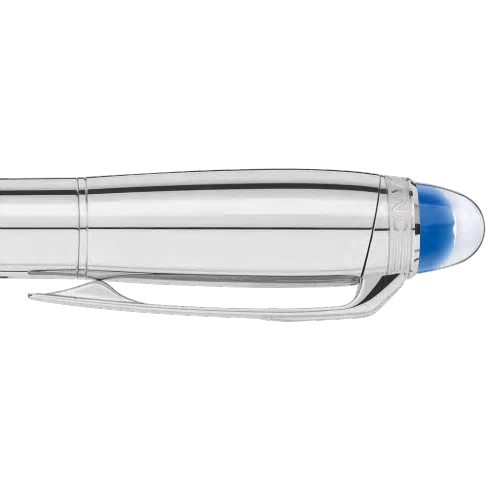 Montblanc StarWalker Metal Fountain Pen (118875) е модерна луксозна писалка, вдъхновена от изследването на Космоса и човешкия стремеж към нови хоризонти. Изцяло металният корпус и капачка с платинено покритие, емблематичната плаваща емблема Montblanc под син прозрачен купол и ръчно изработеното 14K (Au 585) златно перо с родиево покритие създават уникално съчетание между иновация, инженерна прецизност и елегантност. Съвместима с оригинални мастилени патрони и конвертор Montblanc, моделът 118875 е идеален избор за професионалисти и ценители на съвременните луксозни пишещи инструменти.