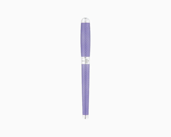 Писалка S.T.Dupont LINE D LARGE LILAC AND PALLADIUM LACQUERED FIREHEAD GUILLOCHE