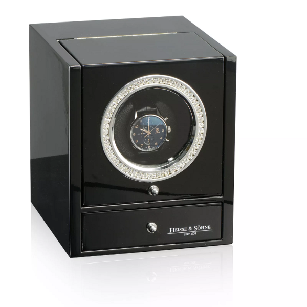 Кутия за навиване на часовници Heisse & Söhne Watch Winder Glamour - Black