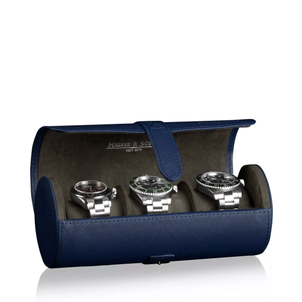 Кутия за часовници Heisse & Söhne Watch Roll Rondo 3 - Blue