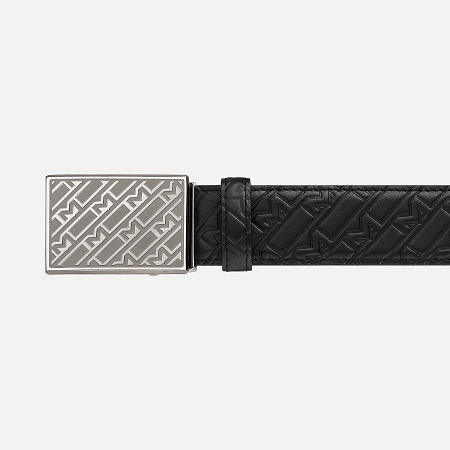 Колан Montblanc Plate Buckle with M Pattern Matt Ruthenium finish