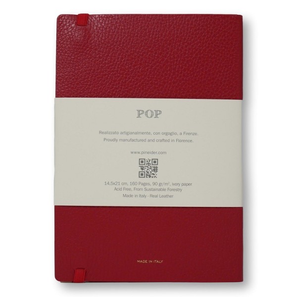 Тефтер Pineider Pop Notebook Fire Red