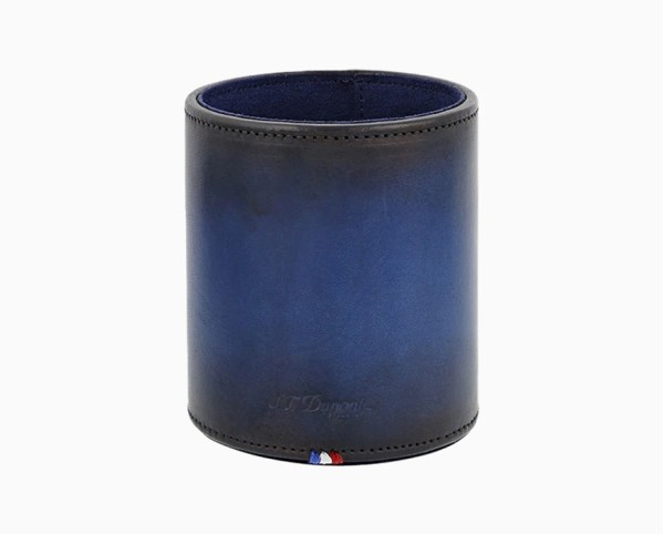 Поставка за пишещи S.T.Dupont ATELIER BLUE LEATHER PEN POT