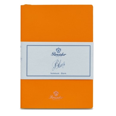 Тефтер Pineider Blues Notebook Leather Cover Orange