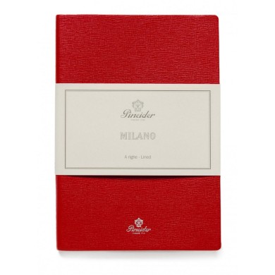 Тефтер Pineider Milano Notebook Leather Medium Red