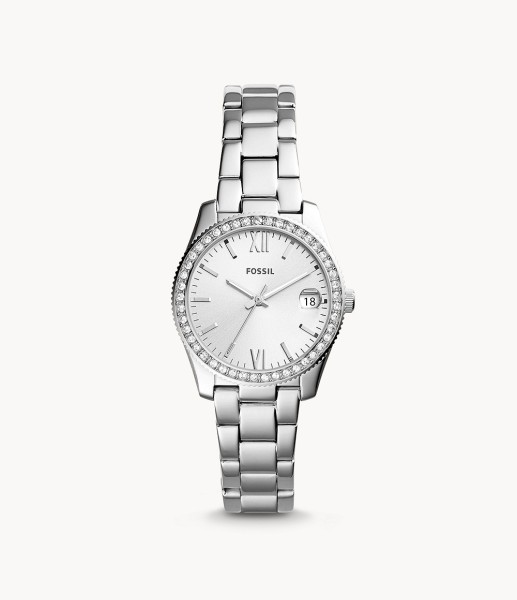 Fossil Scarlette Mini Three-Hand Date Stainless Steel