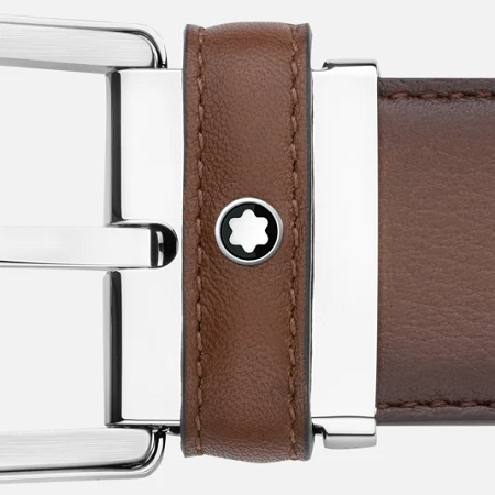 Колан Montblanc Horseshoe buckle brown 35 mm leather belt