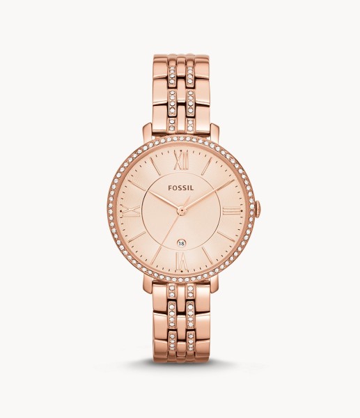 Fossil Jacqueline Rose-Tone Stainless Steel