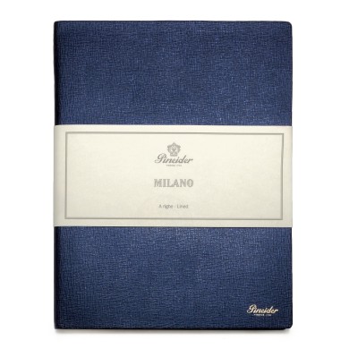 Тефтер Pineider Milano Notebook Leather Large Electric Blue