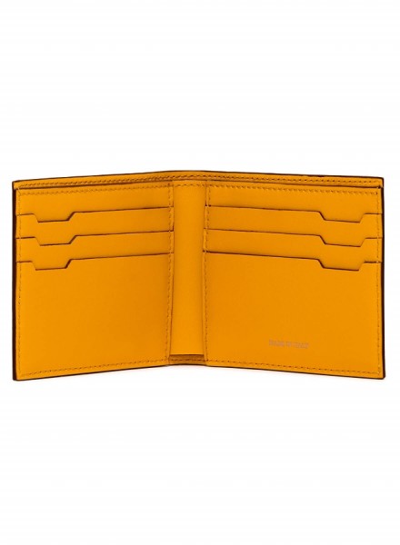 Портфейл Pineider 720 Bi-Fold Wallet 6cc Mustard