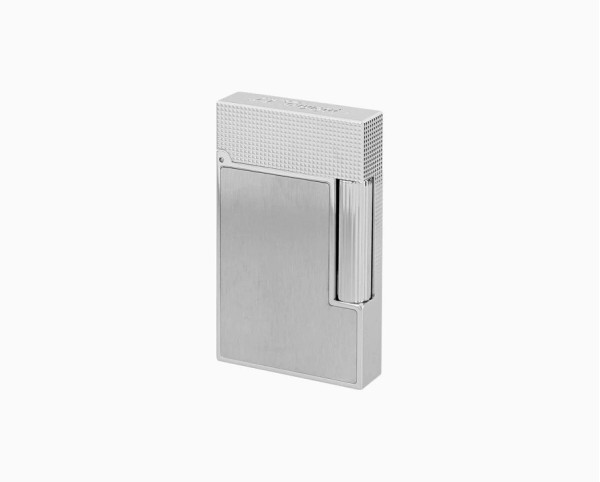 Запалка S.T.Dupont LIGNE 2 MICRODIAMOND HEAD BRUSHED PLATINUM
