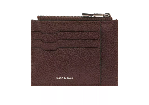 Калъф за кр. карти Pineider Card Holder with zip Grained