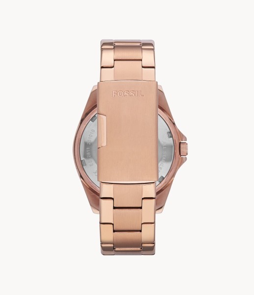 Fossil Riley Multifunction Rose-Tone Stainless Steel 