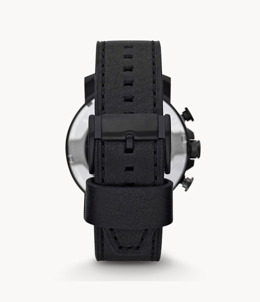 Fossil Nate Chronograph Black Leather